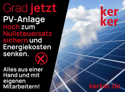 Nullsteuersatz für Photovoltaik-Anlagen